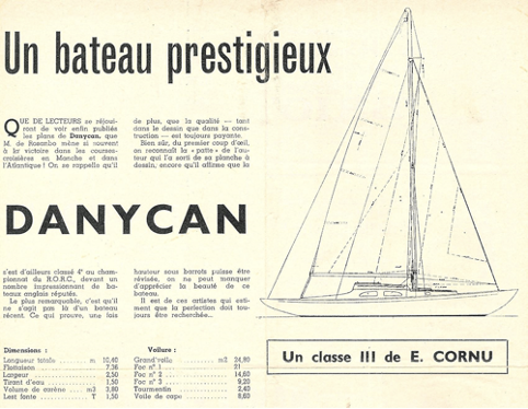 Artigo publicado na revista Le Yacht , no dia 18 de março de 1961