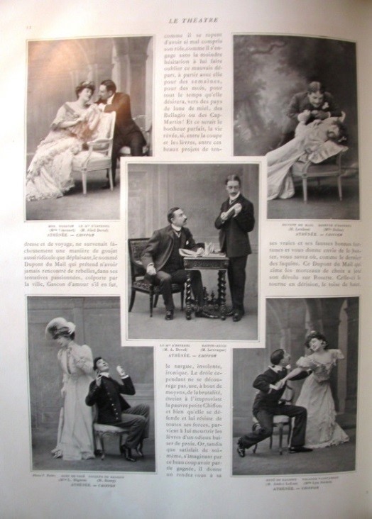Illustration 3A : Paul Nadar. Clichés tirés de la revue Le Théâtre, n°143, novembre 1904, p. 11