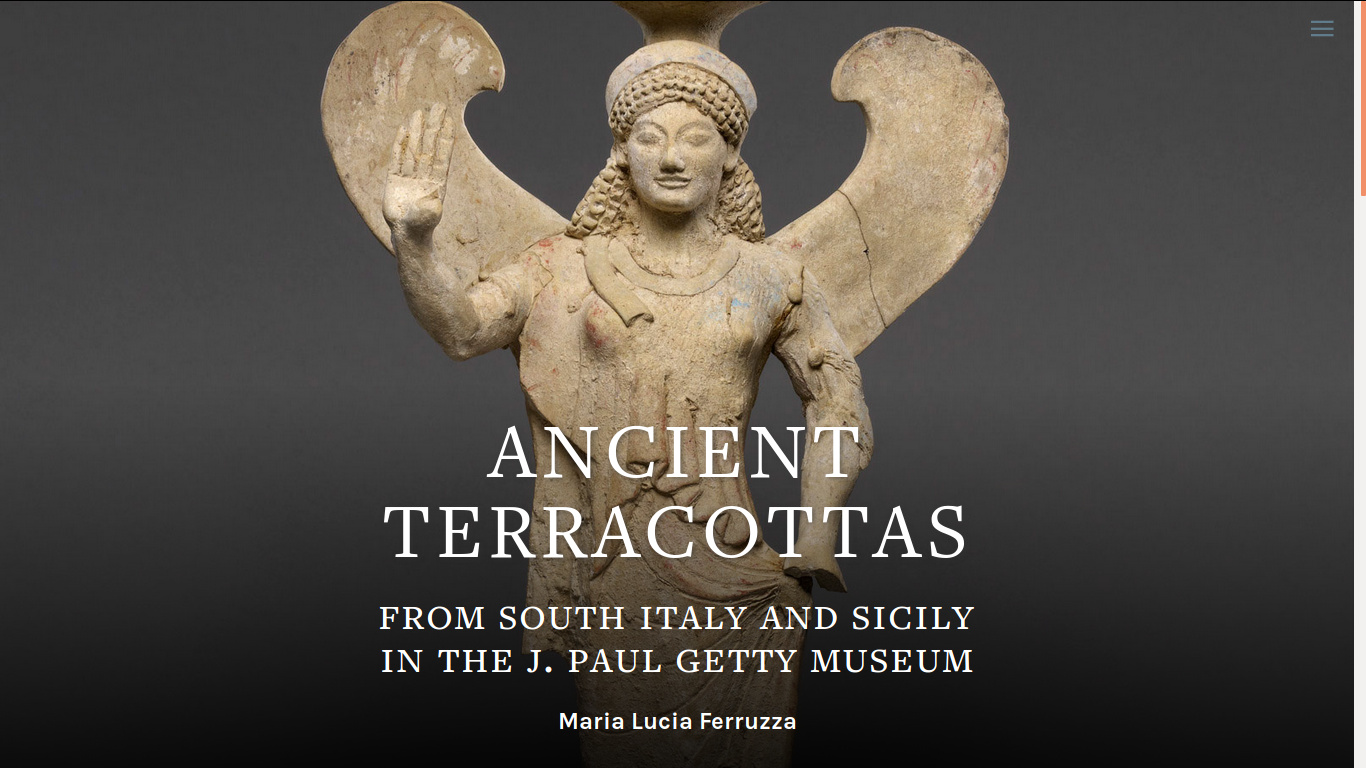 Capture d’écran du livre web Ancient Terracottas
