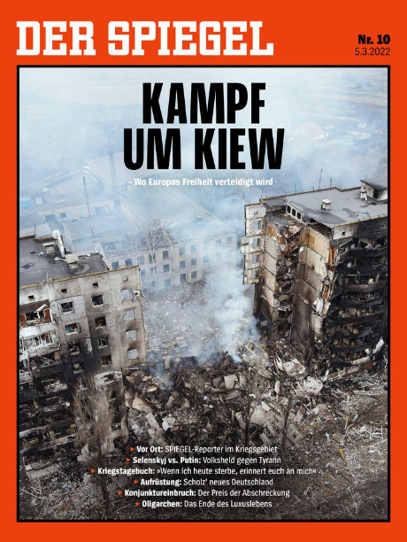 Un grand hebdomadaire allemand publie en couverture une des dernières photos prises par Maks Levin, photographe ukrainien de renom, mort durant les combats près de Kiev.
