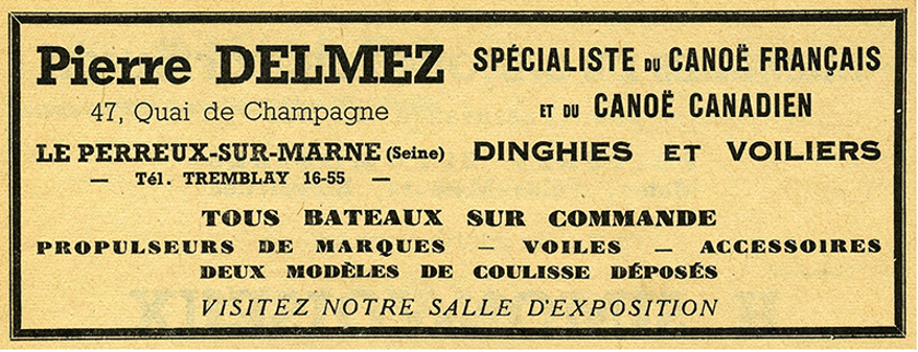 Trecho de La Rivière – La revue du canoë club de France (abril 1947)