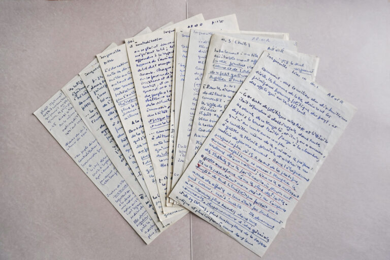 Notes de lecture, fonds Suzanne Citron, BnF © photo Letizia Goretti